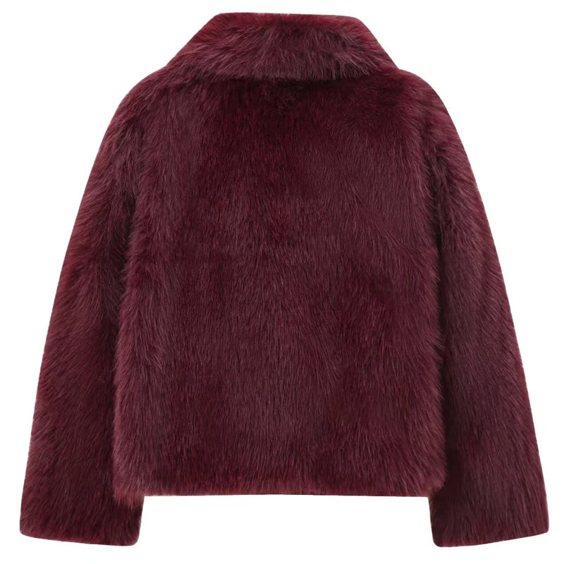 Women's Red Fur Coat